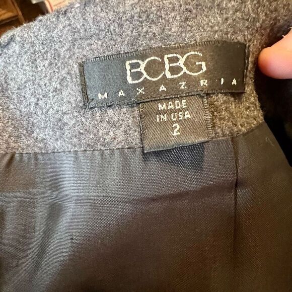 BCBG, MAXAZRIA, wool blend, midi a-line modest, workwear skirt,  size 2 ￼￼￼￼ - Picture 7 of 8